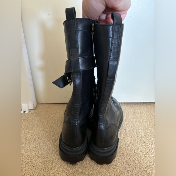 Schutz Moly Leather Combat Boots - Picture 4 of 7